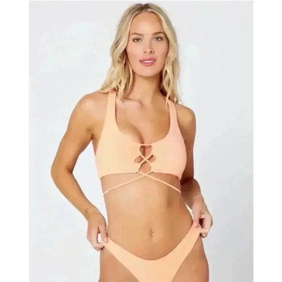 L*Space Dax Bikini Top in Pastel Orange NEW NWT! - Picture 1 of 6